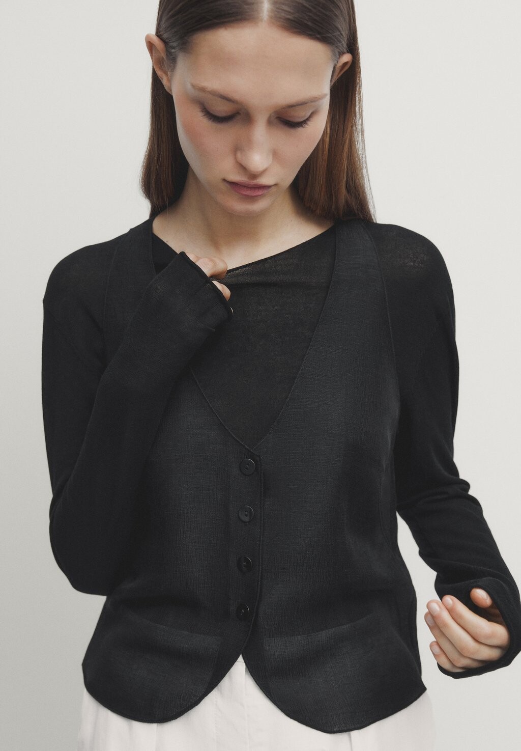 

Жилет Massimo Dutti, цвет black