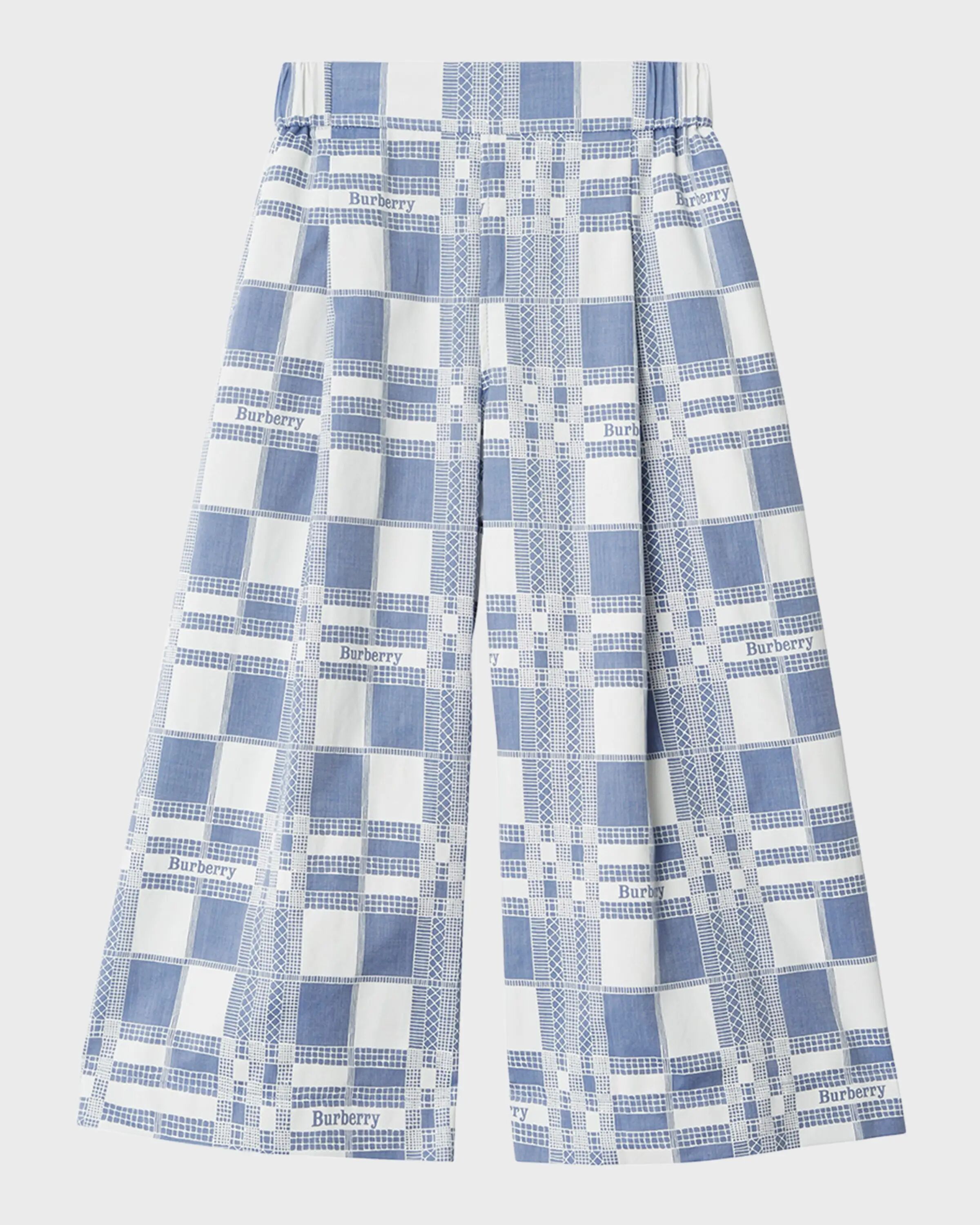 

Широкие брюки Maya Windowpane EKD для девочек Burberry, цвет Pale Blue