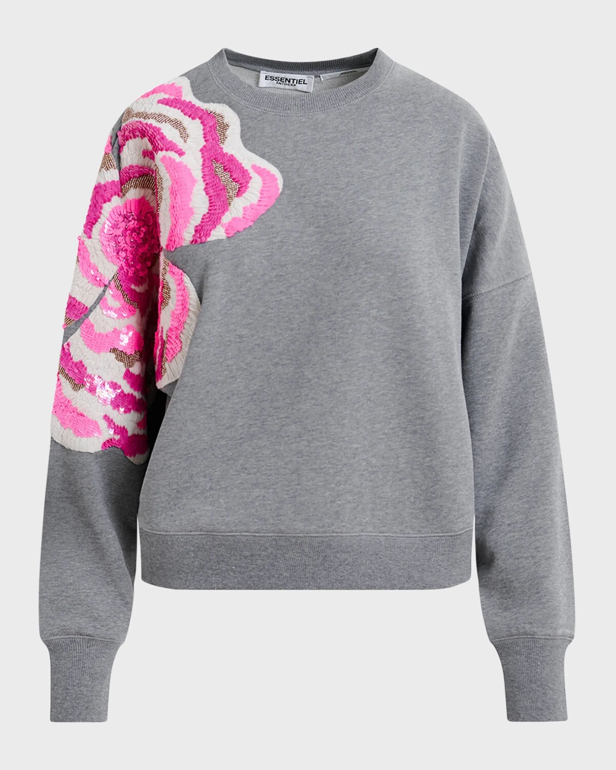 

Толстовка из органического хлопка с пайетками Gag и пайетками Essentiel Antwerp, цвет Hurricane Grey