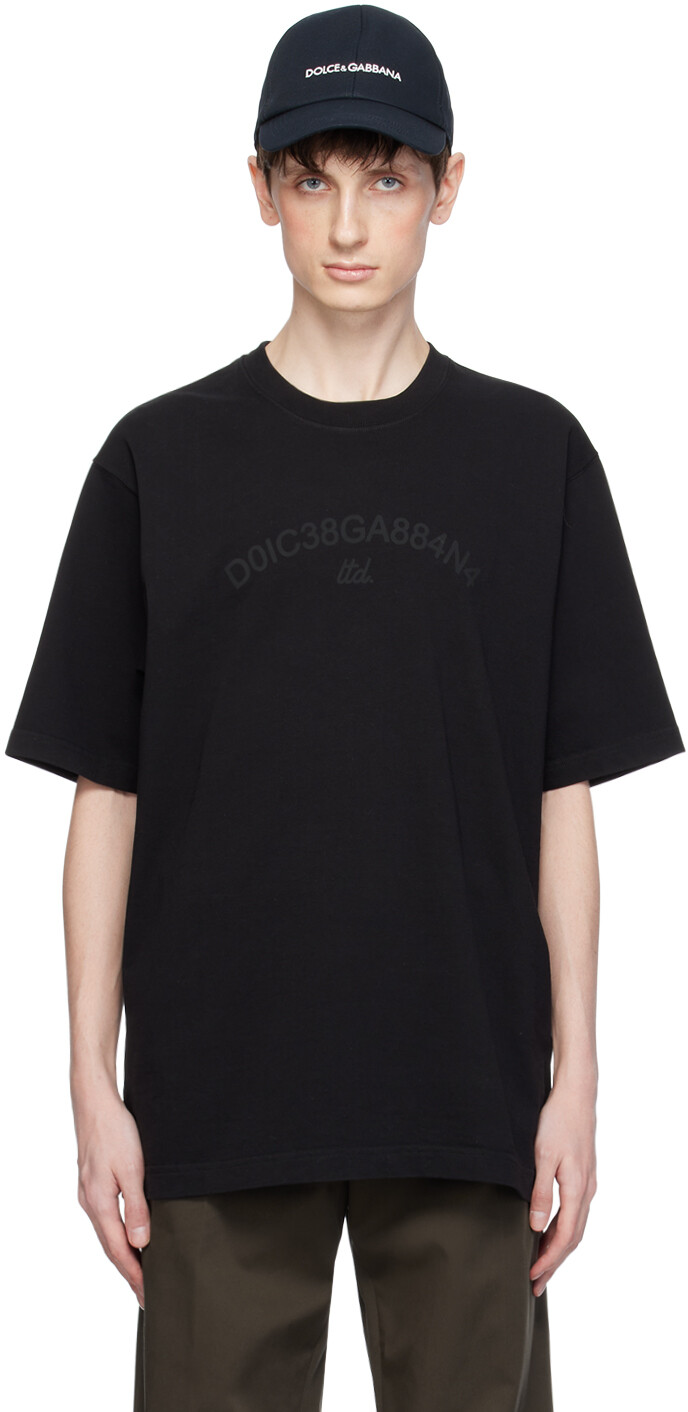 

Черная футболка с принтом Dolce&Gabbana, цвет Black