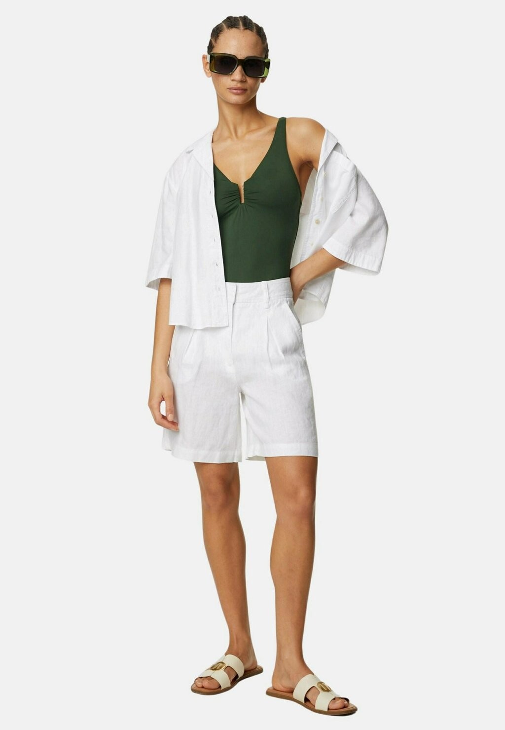 

Купальник Tummy Control Padded Plunge Marks & Spencer, зеленый