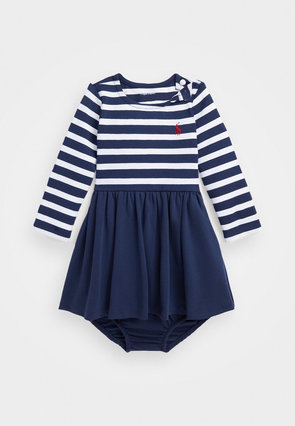 Дневное платье BABY DAY DRESS Polo Ralph Lauren, цвет newport navy/white