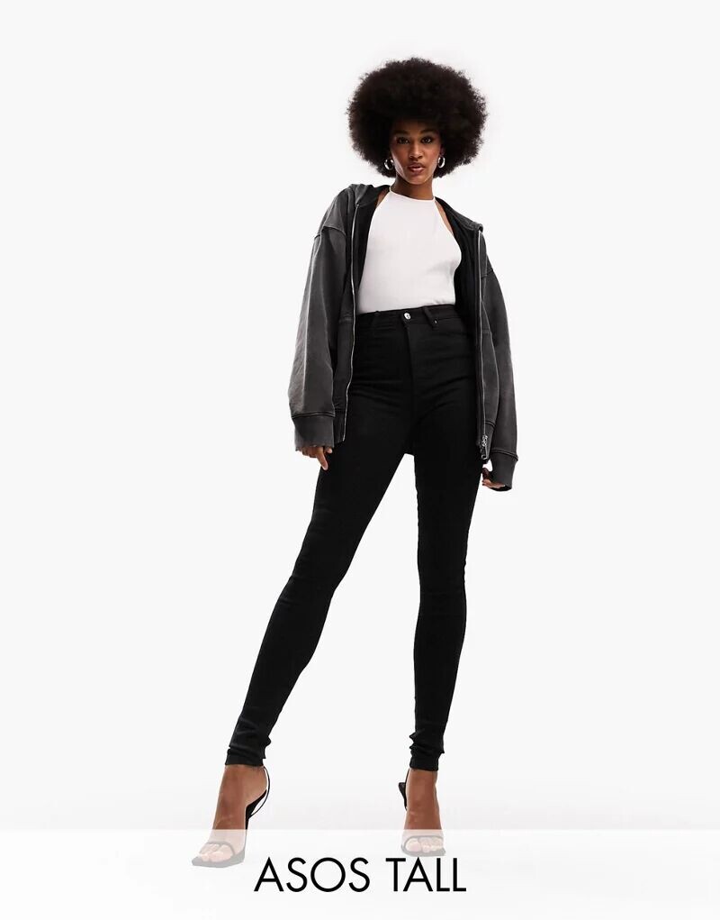 

Черные джинсы скинни ASOS DESIGN Tall