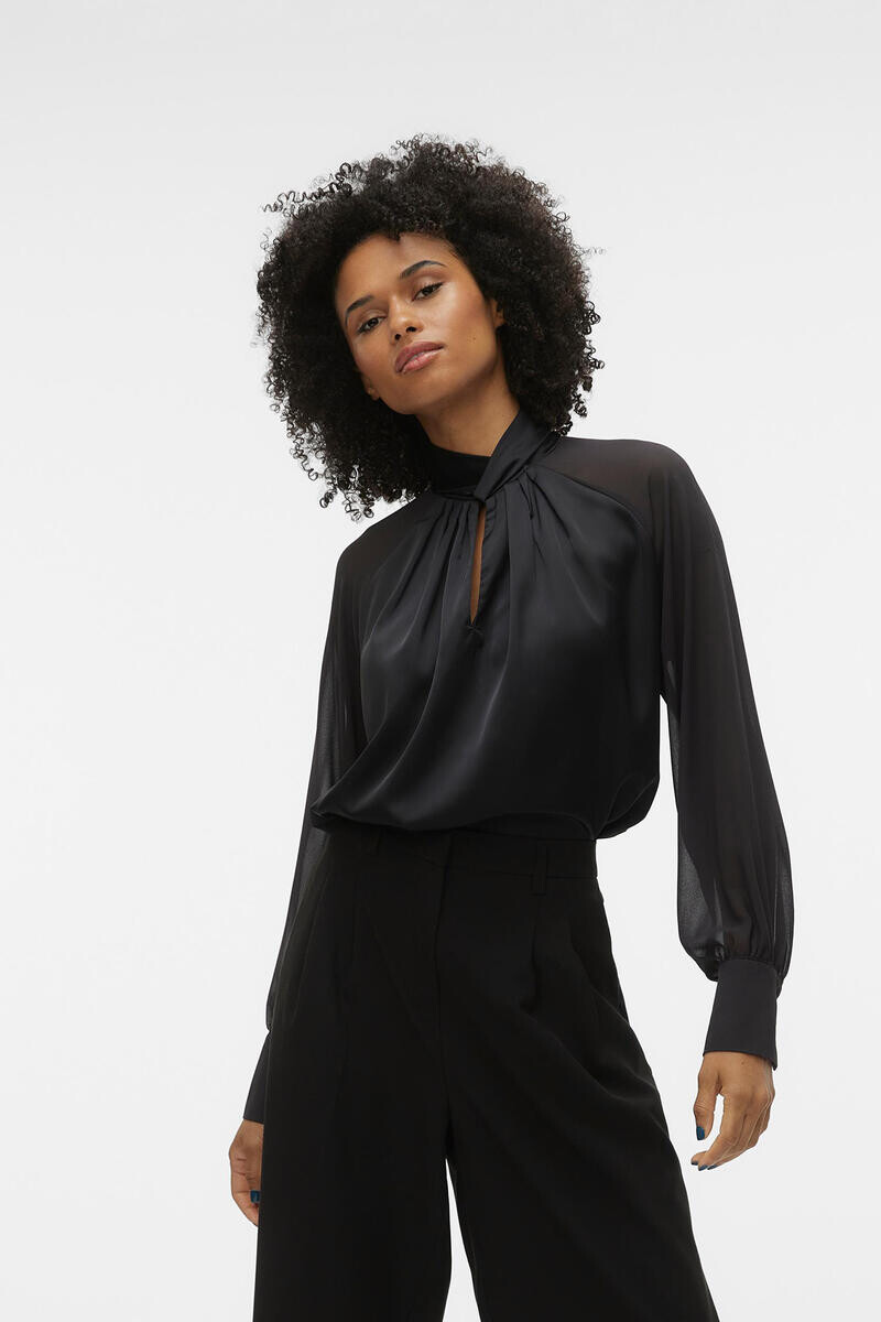 

Блузка с атласным эффектом Vero Moda, черный