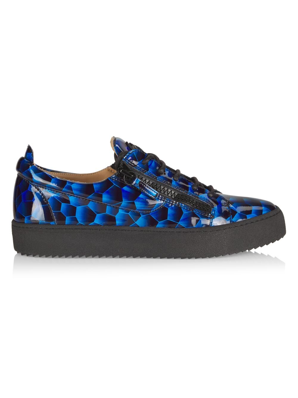 

Низкие кроссовки из лакированной кожи Maylondon Giuseppe Zanotti, синий