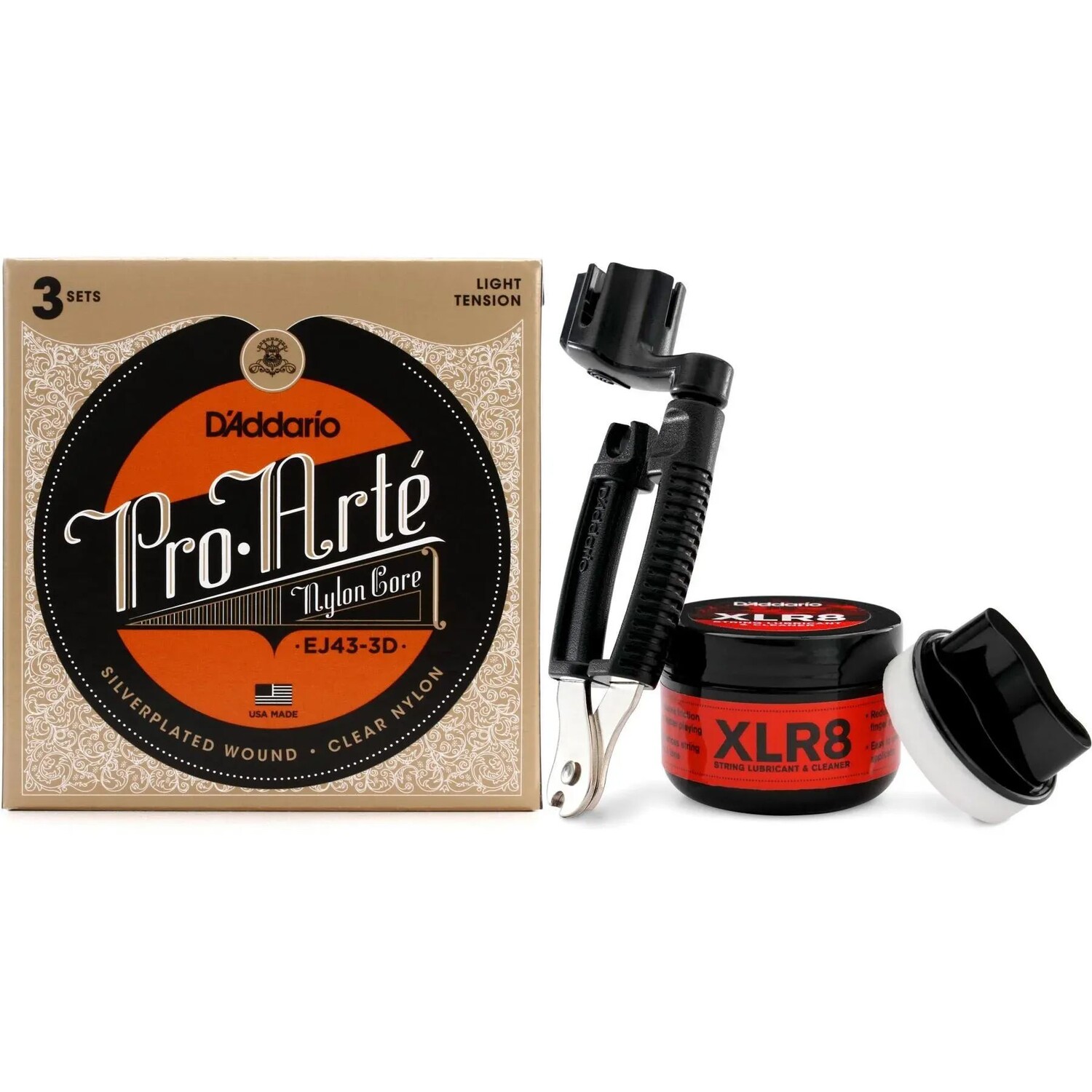 

Струны для классической гитары D'Addario EJ43-3D Pro-Arte — легкий натяжение, комплект из 3 предметов по уходу