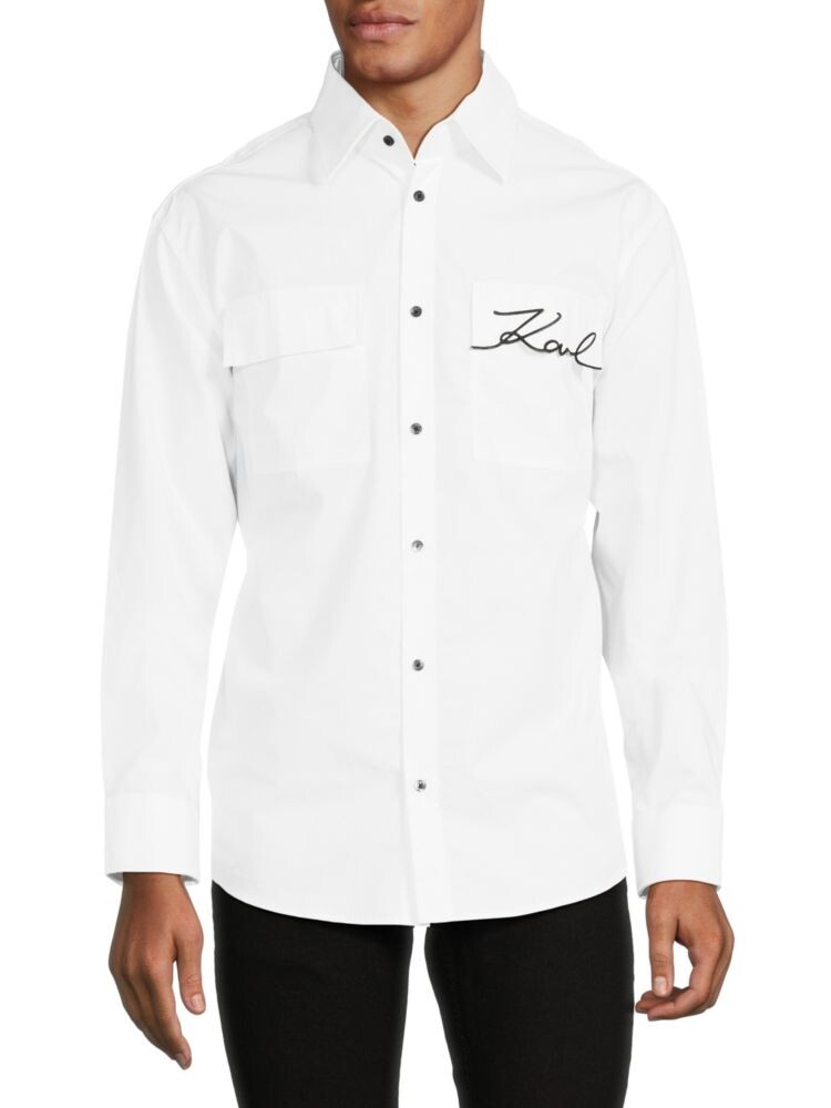 

Рубашка с логотипом Karl Lagerfeld Paris, белый