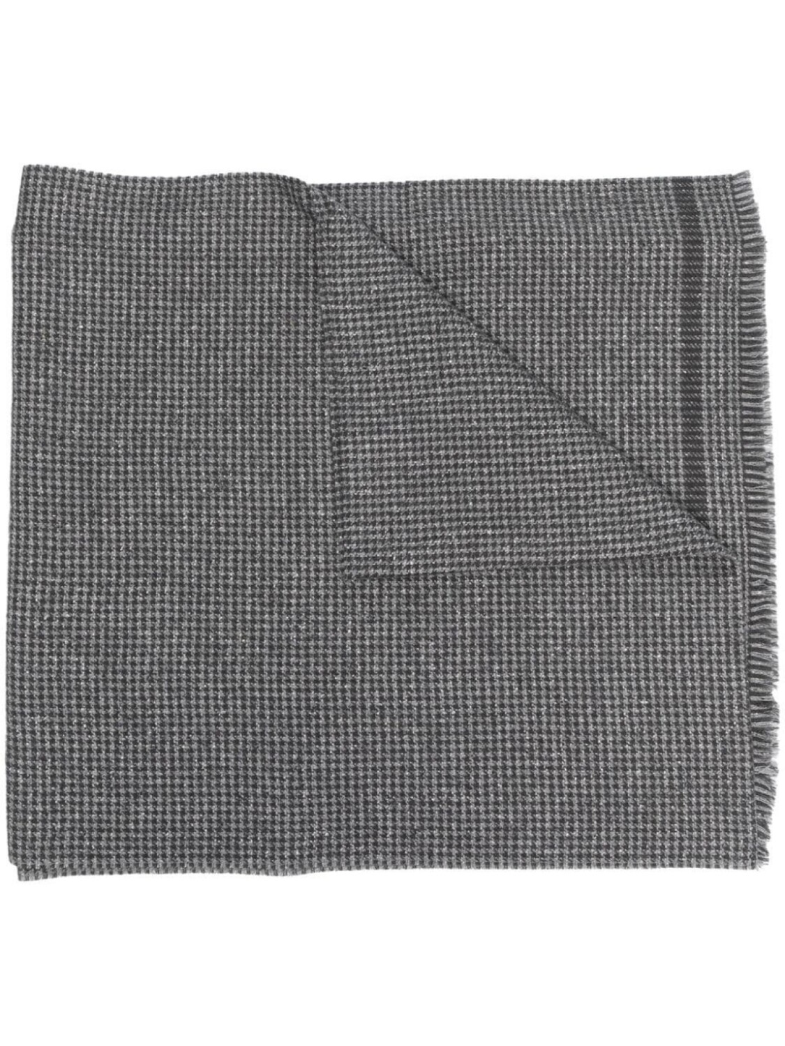 

Zegna шерстяной шарф с нашивкой-логотипом, серый