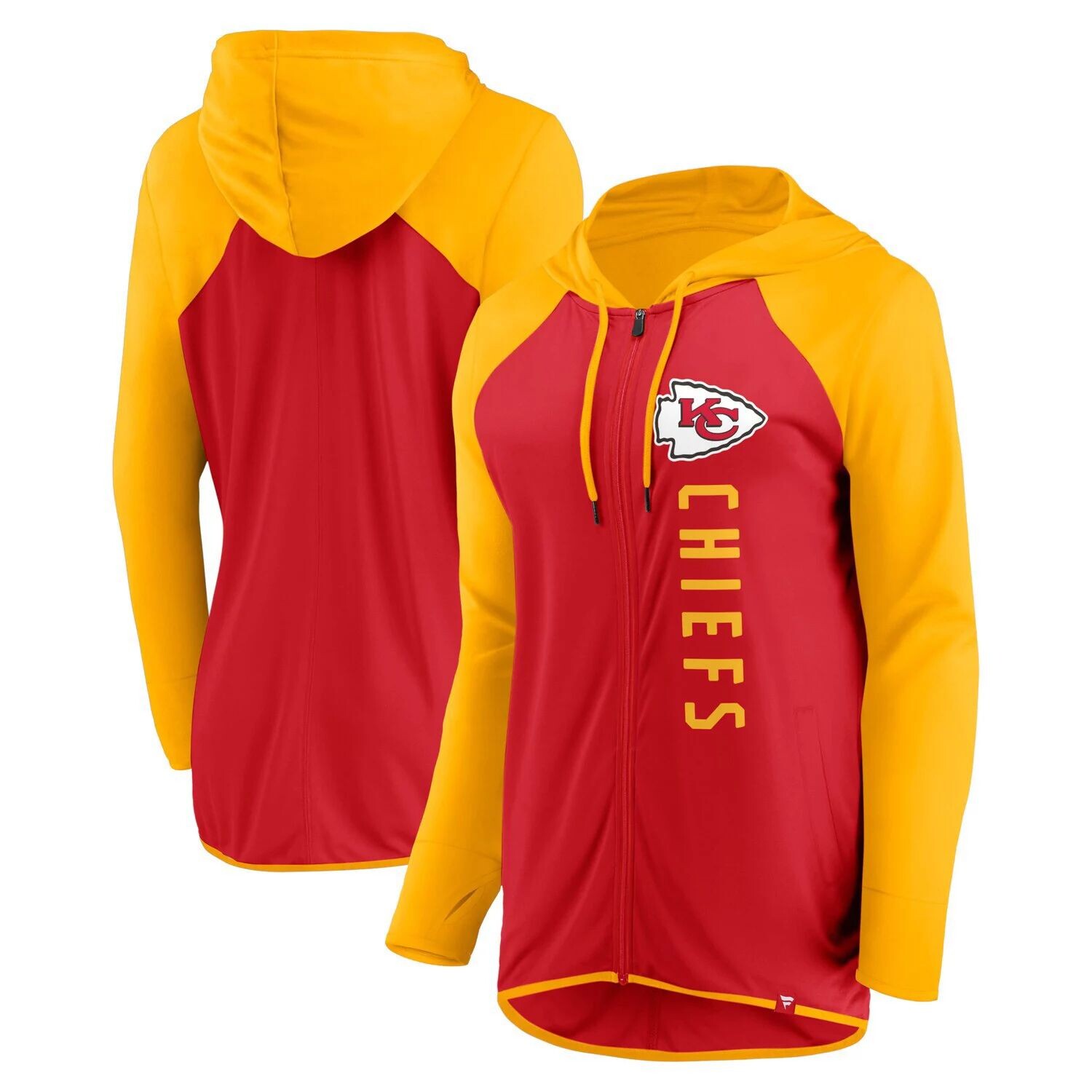 

Женская толстовка с молнией во всю длину и красным/золотым логотипом Fanatics Kansas City Chiefs Forever Fan Fanatics, Красный