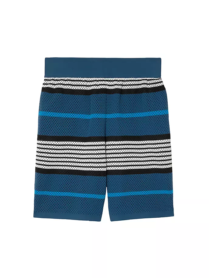 

Полосатые шорты из сетки Burberry, цвет rich navy