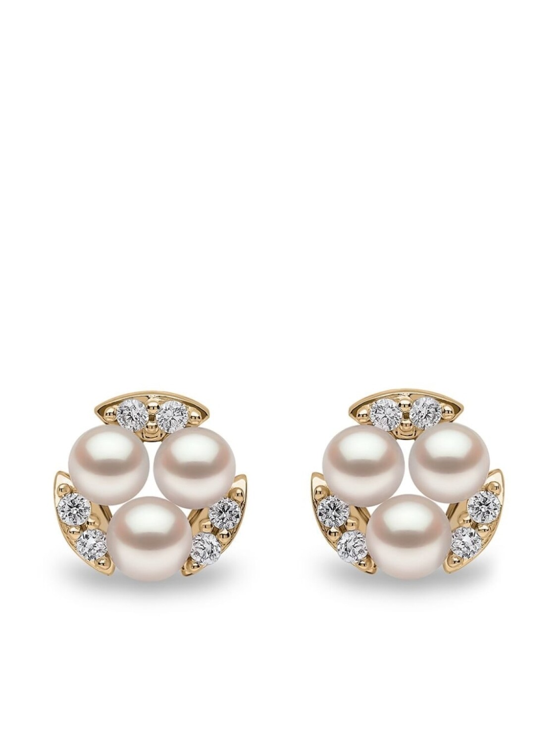 

Серьги Sleek из желтого золота с жемчугом и бриллиантами Yoko London, золотой