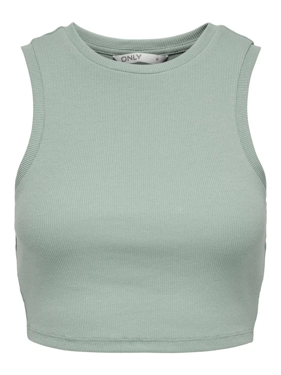 

Only майка "ONLVILMA S/L CROPPED TANK TOP JRS NOOS", цвет Jadeite