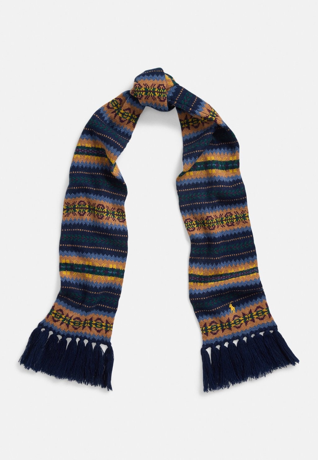 

Шарф FAIR ISLE WOOL BLEND SCARF Polo Ralph Lauren, темно-синий