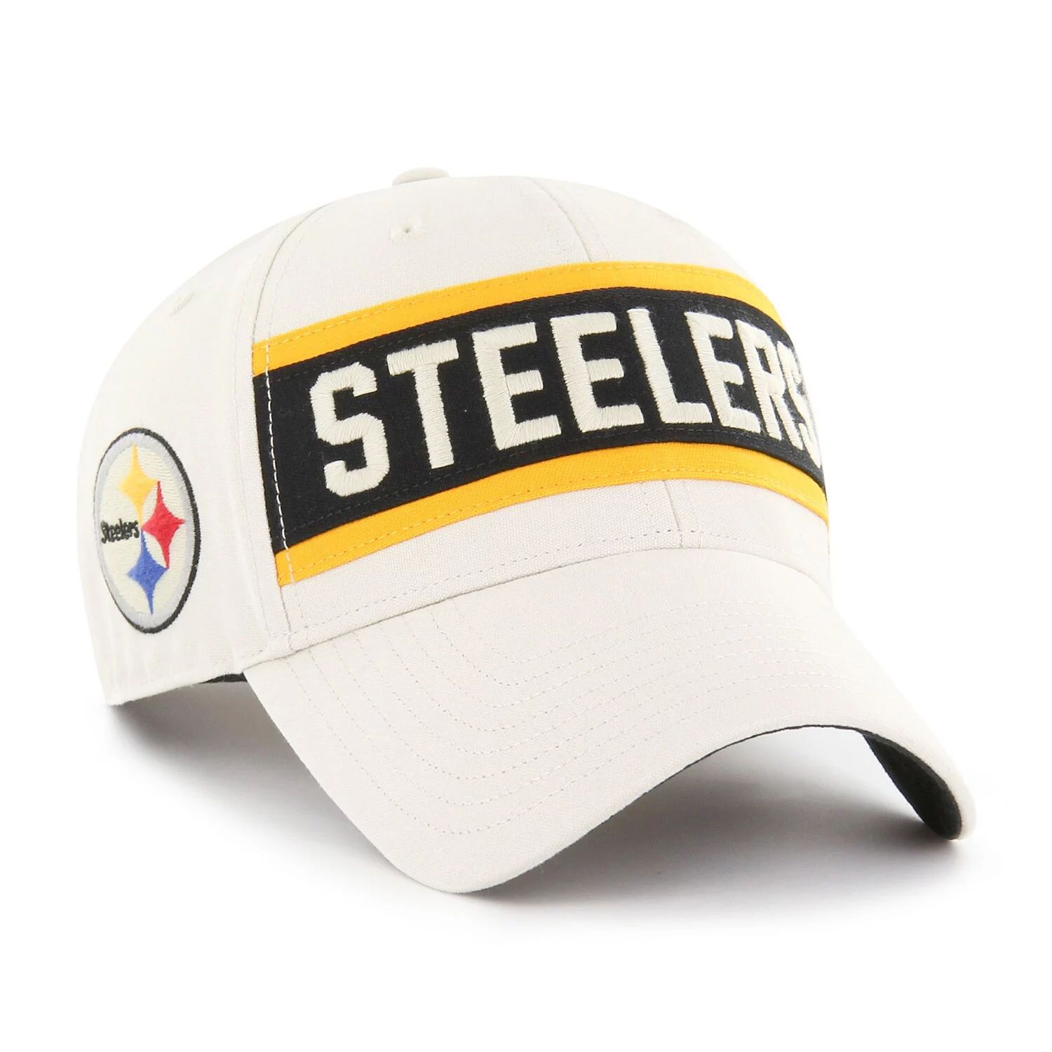 Мужская регулируемая кепка кремового цвета Pittsburgh Steelers Crossroad MVP '47 кремового цвета