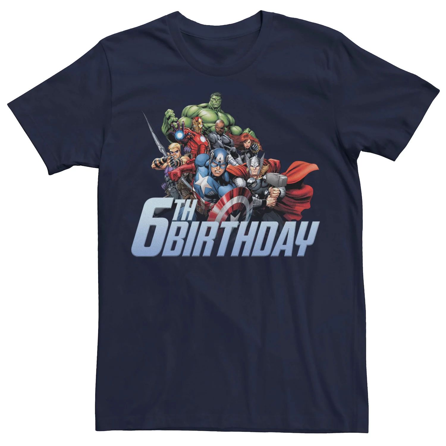 Мужская футболка Avengers Action Shot на 6-й день рождения Marvel