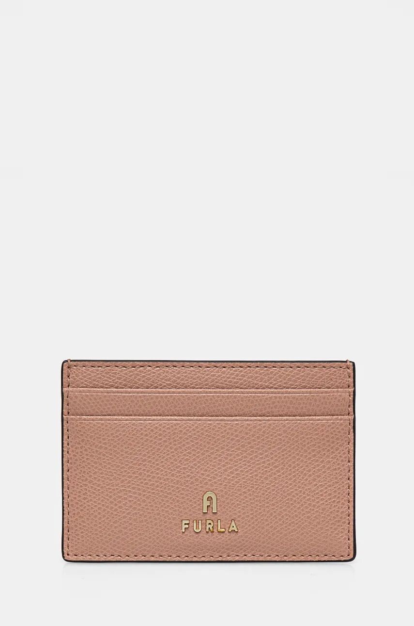 

Кожаная визитница Furla, розовый