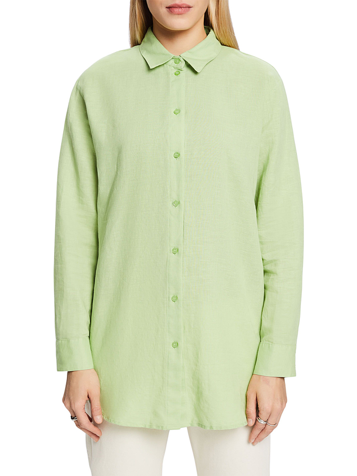 Блуза ESPRIT Hemd, светло-зеленый