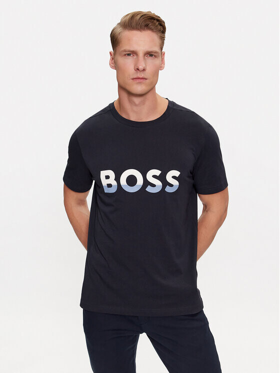 

Футболка стандартного кроя Boss, синий