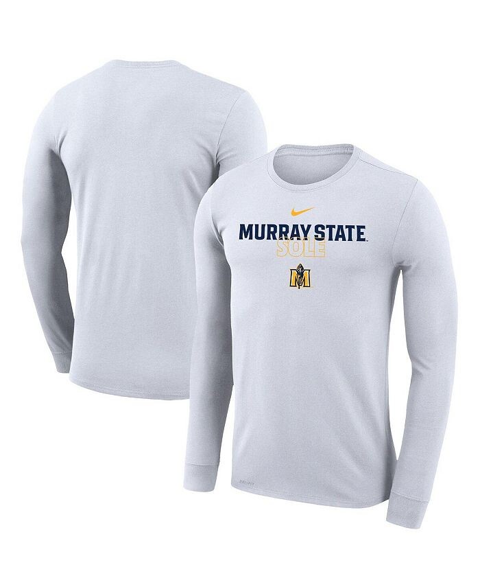 

Белая мужская и женская футболка с длинным рукавом Murray St. Racers 2023 On Court Bench Nike, белый