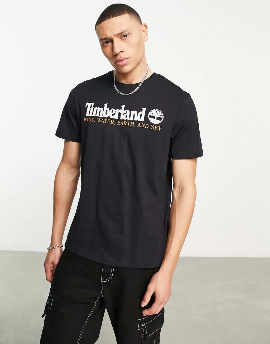 

Черная футболка с логотипом Timberland yc core, Черный
