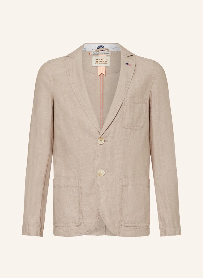 

Жакет с льном Scotch & Soda, бежевый