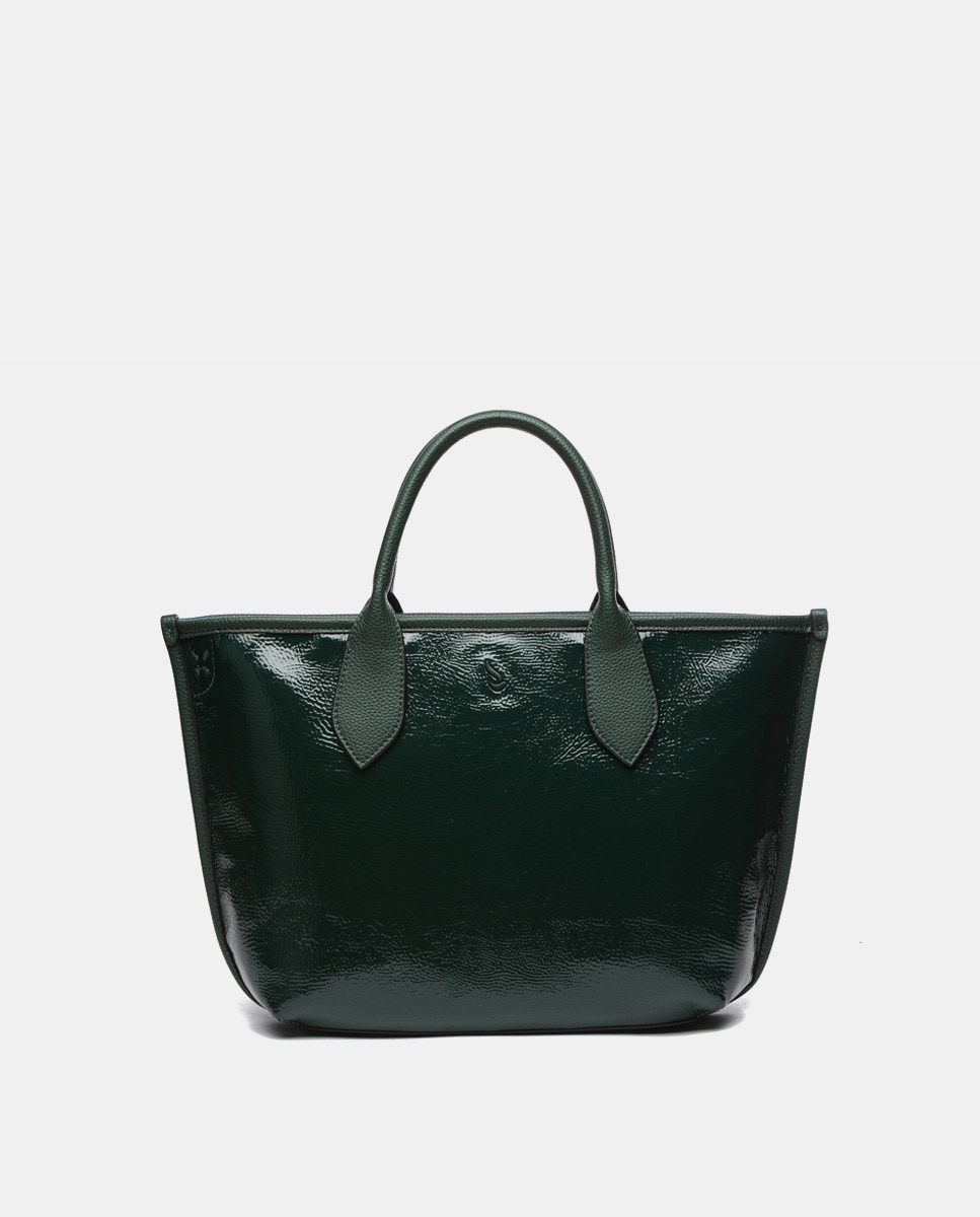 Зеленый шопер на молнии и съемным ремнем через плечо Abbacino, зеленый 12storeez сумка шопер из кожи большая