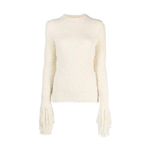 

Пулловер pullover mit fransen ivory ivory Ami Paris, белый
