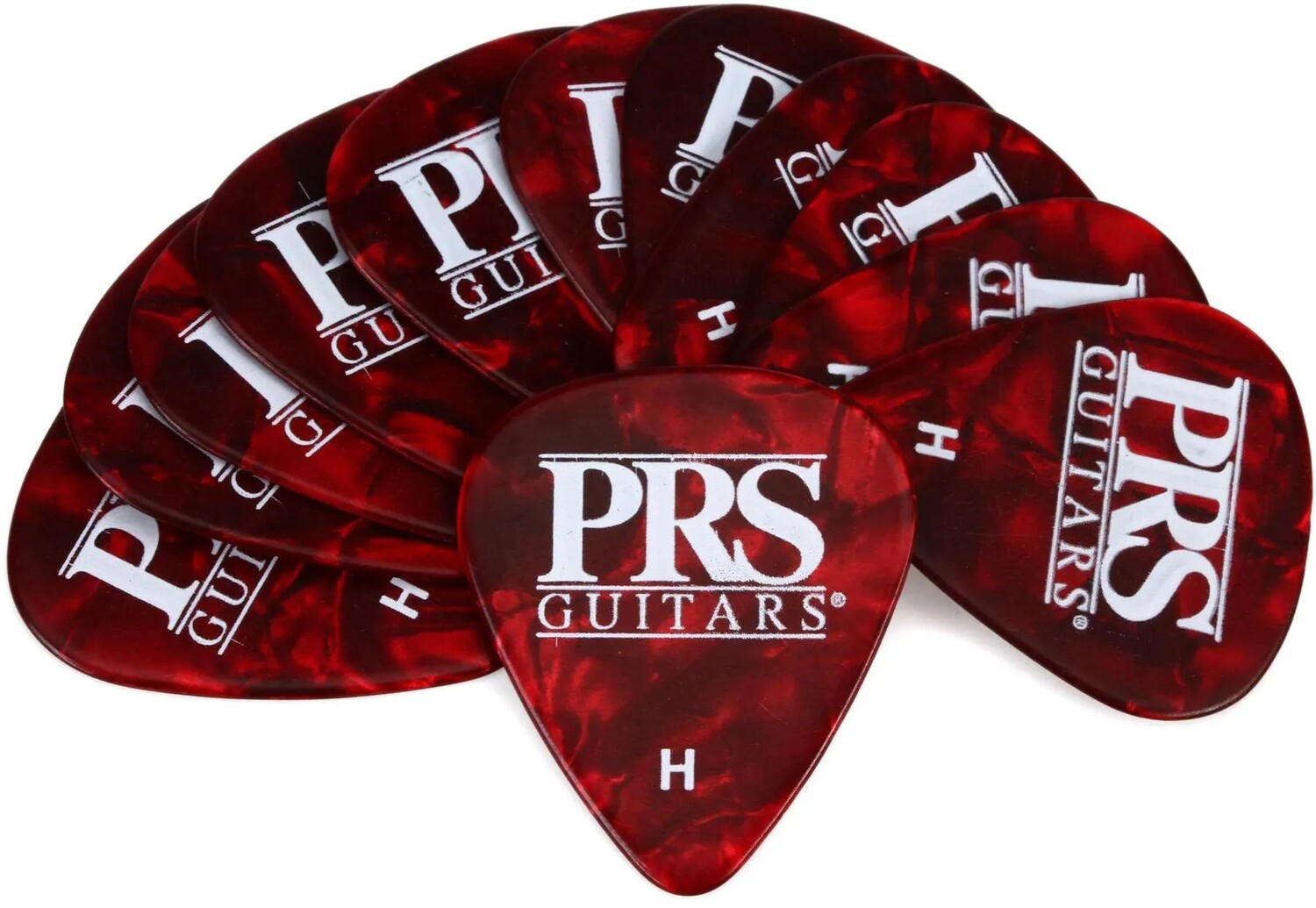

Медиаторы для гитары PRS Red Tortoise Celluloid — тяжелые, 12 шт.