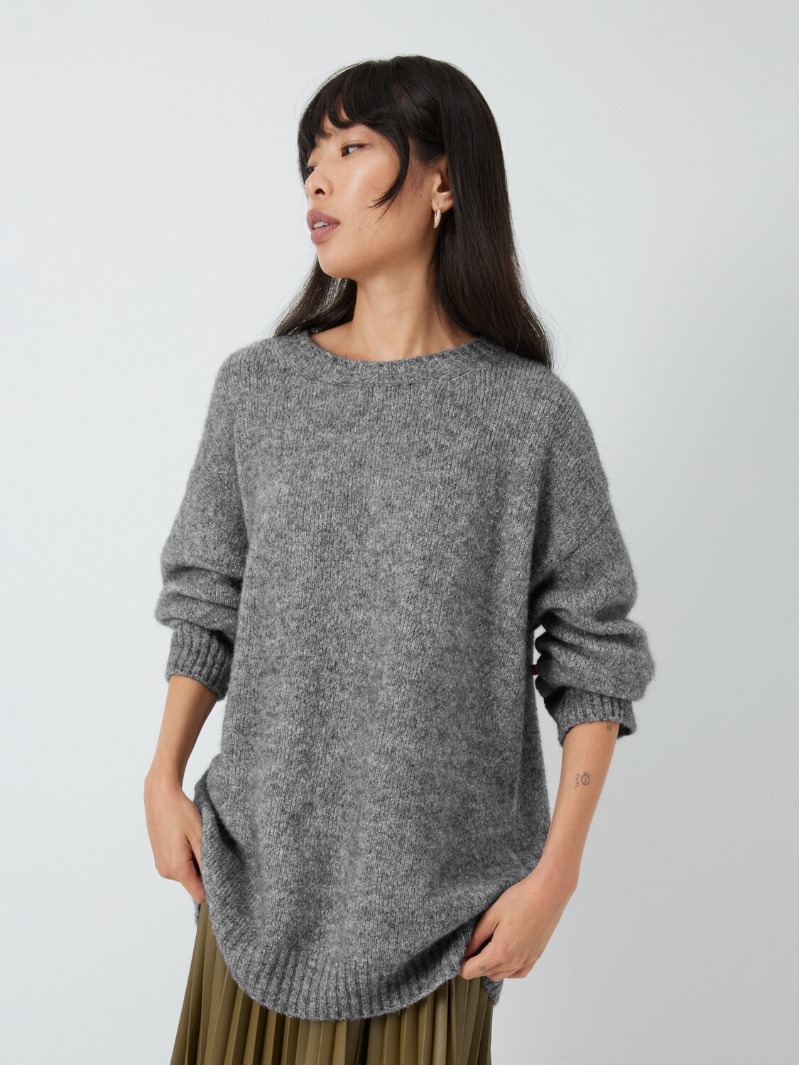 

Длинный джемпер Weekend MaxMara Xanadu, средний серый