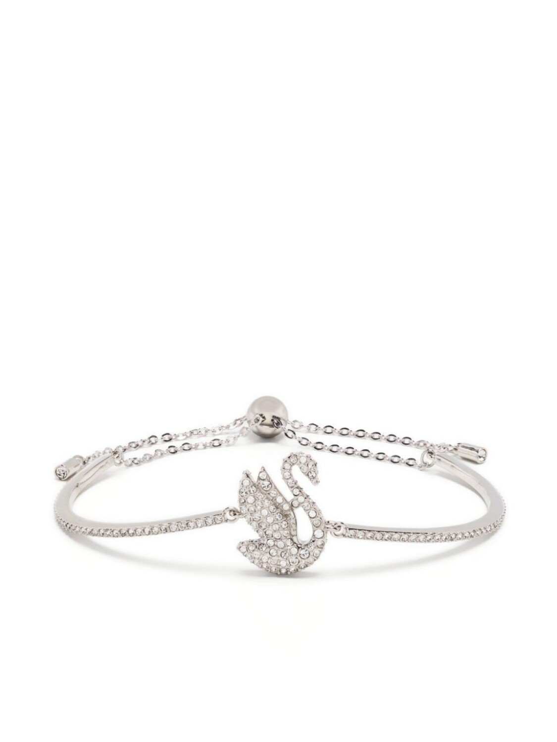 

Браслет с подвеской-логотипом Swarovski, серебряный