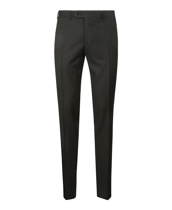 

Брюки из изысканной шерстяной фланели Canali, черный