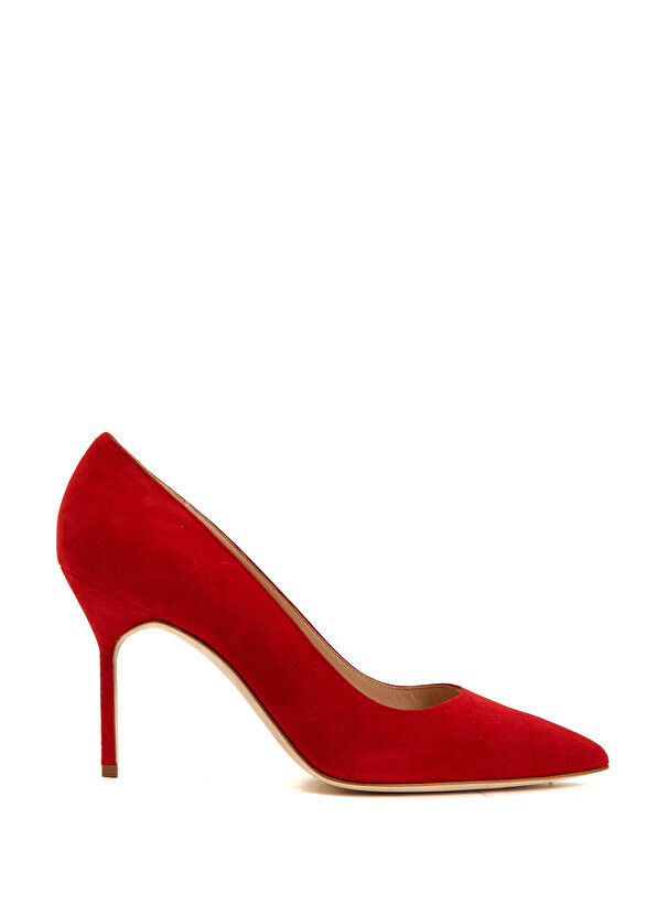 

Красные замшевые туфли на шпильке Manolo Blahnik