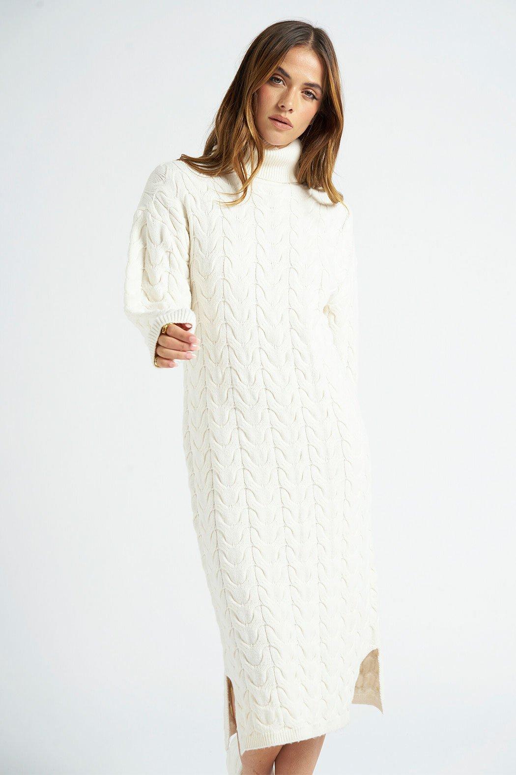 Удлиненное платье с косой Ascot Urban Bliss, белый платье твое длинное 42 размер