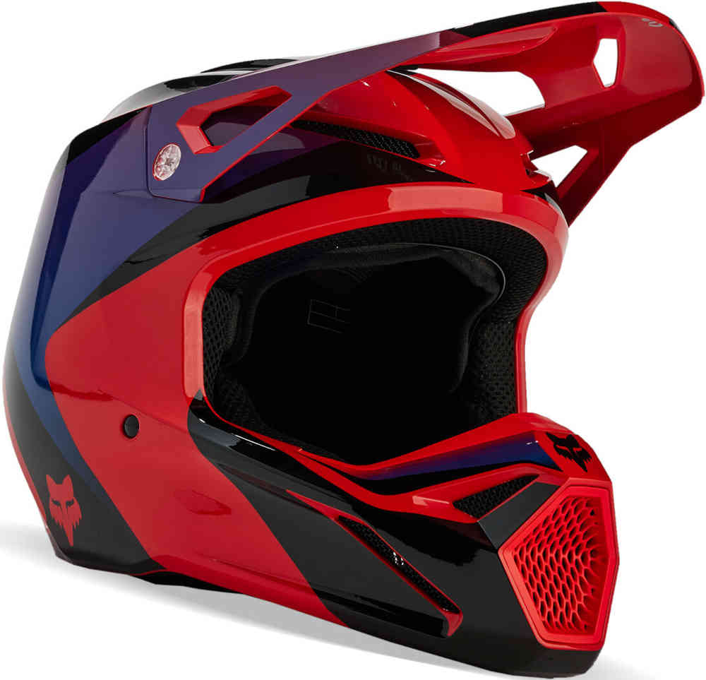 Шлем для мотокросса V1 Streak MIPS FOX, черный/красный/синий