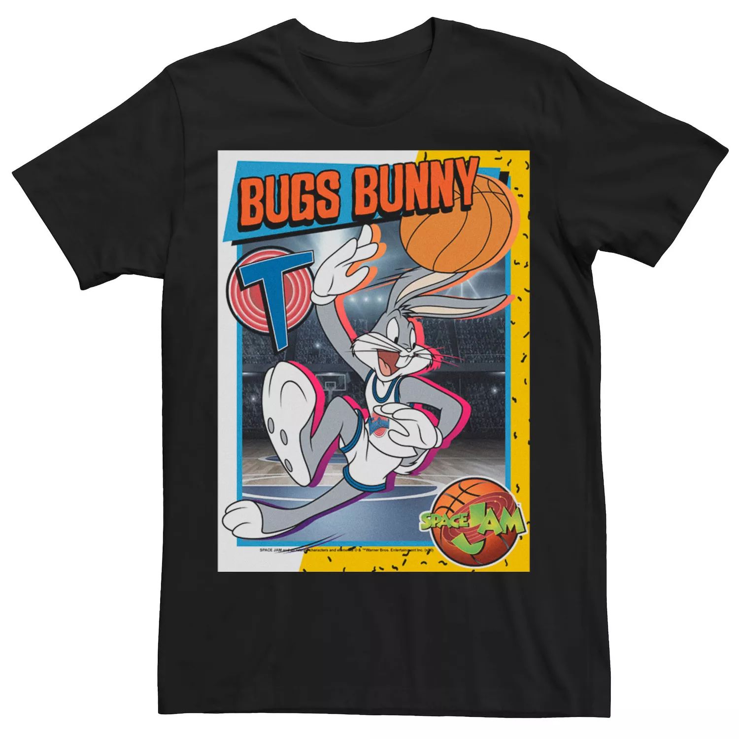 Мужская футболка с коллекционной карточкой Space Jam Bugs Bunny Licensed Character фигурка bearbrick x space jam rabbrick bugs bunny 100%