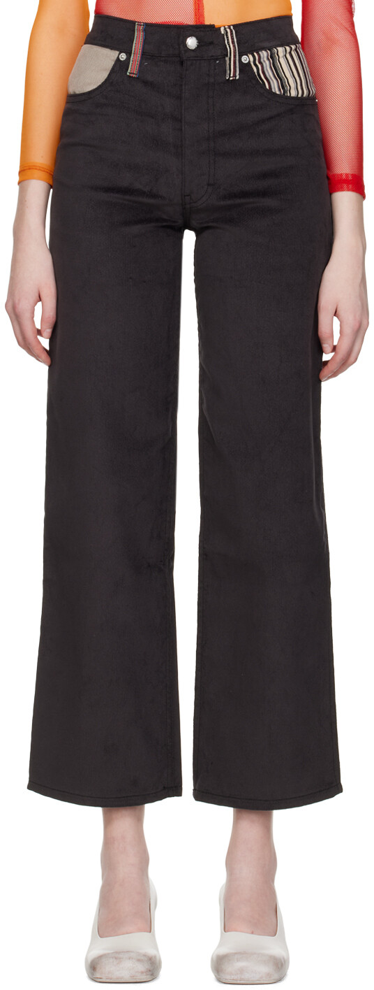 

Эксклюзивные черные джинсы Eckhaus Latta SSENSE