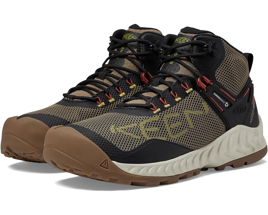 

Походные ботинки KEEN Nxis Evo Mid WP, цвет Brindle/Citronelle