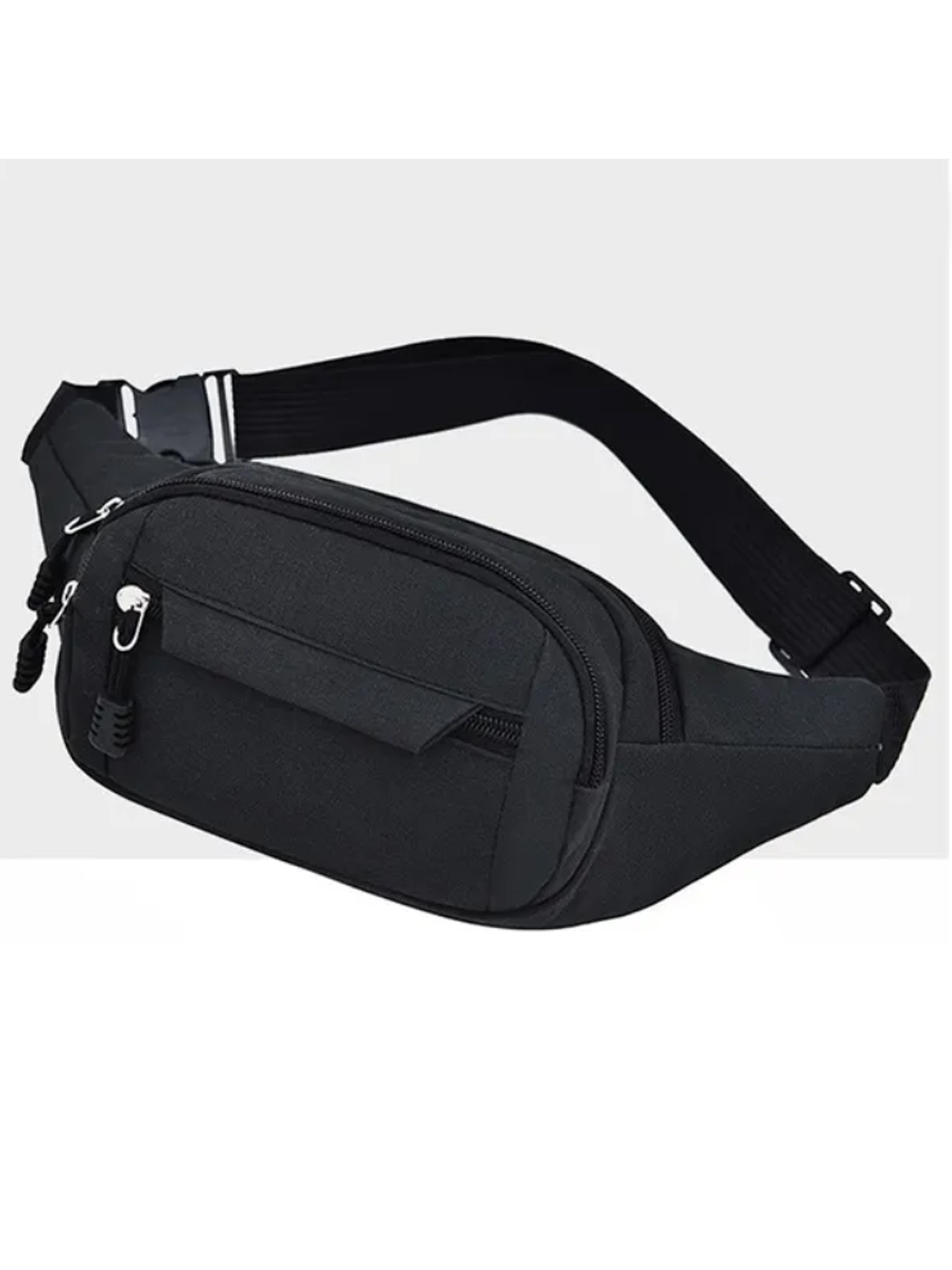 цена Модная мужская оксфордская спортивная поясная сумка через плечо, черный