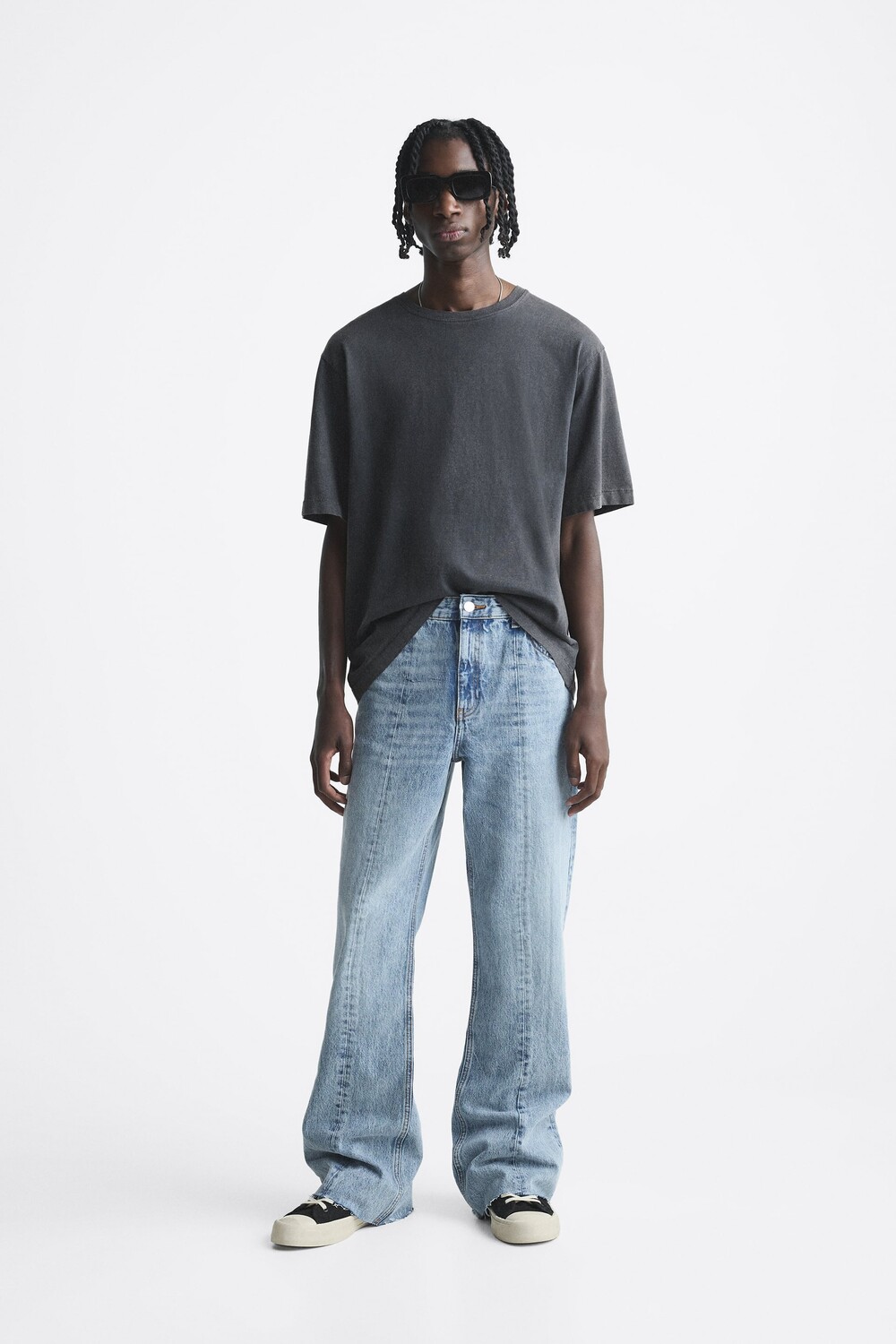 

Джинсы расклешенного кроя Zara, голубой