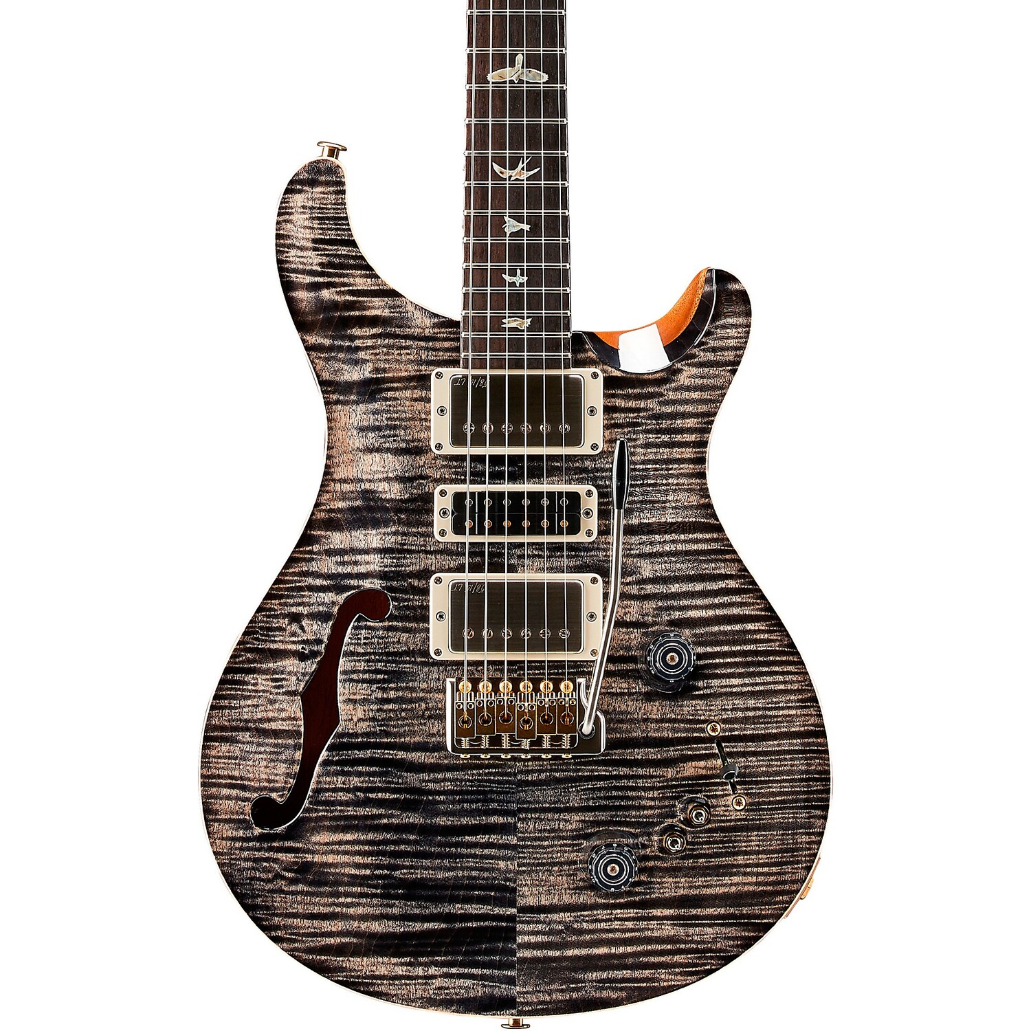 PRS Special Semi-Hollow 10-Top с узорчатым грифом для электрогитары, уголь