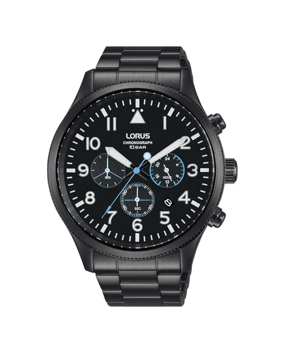 цена Мужские часы Sport man RT361JX9 со стальным и черным ремешком Lorus, черный