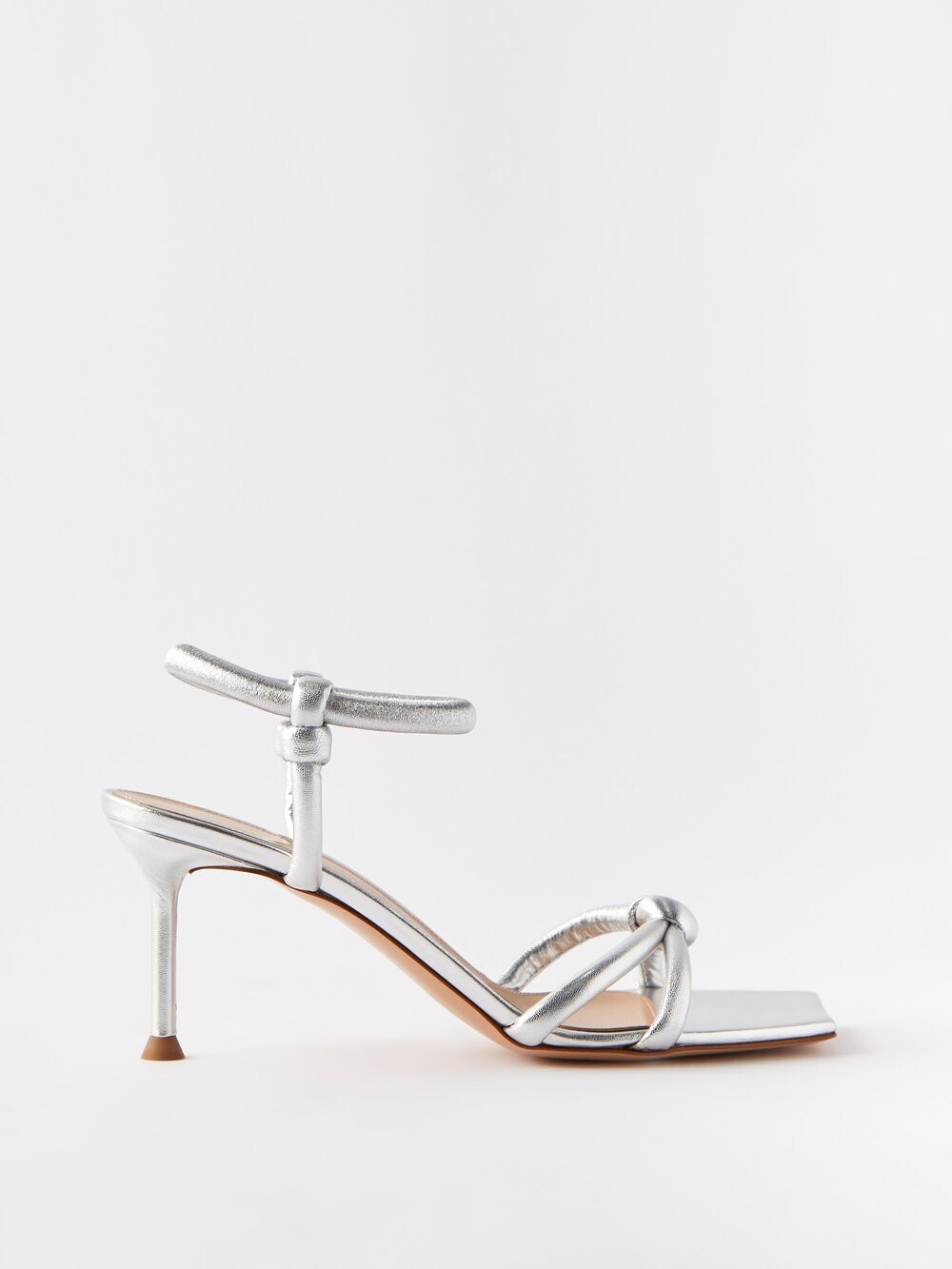 

Кожаные сандалии juno 70 Gianvito Rossi, серебряный