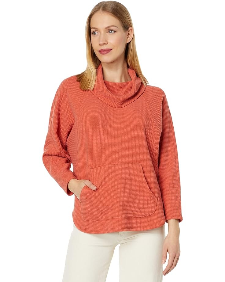 

Толстовка Lilla P Textured Waffle Oversized Easy Turtleneck, цвет Sedona