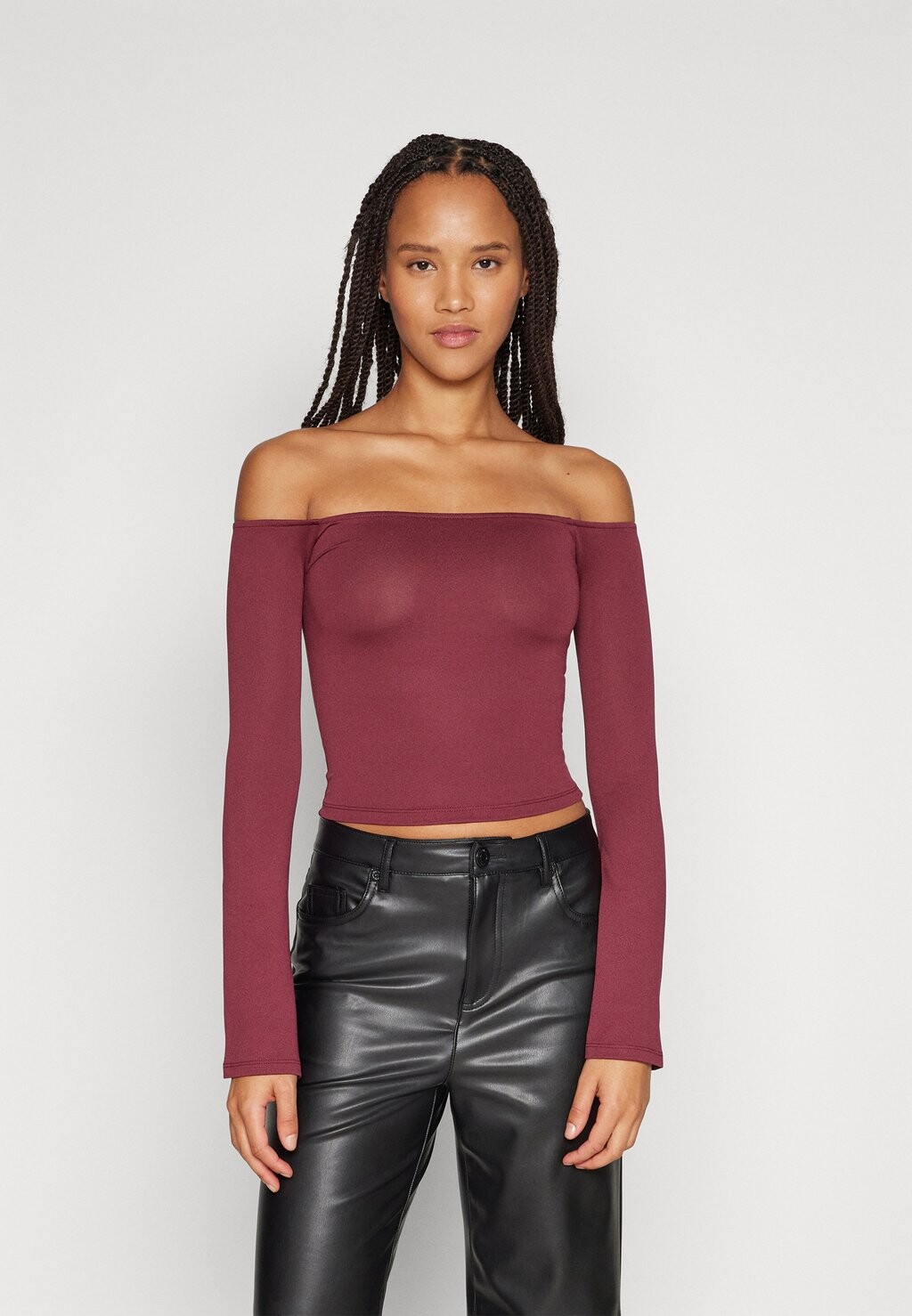 

Топ с длинными рукавами Even&Odd LONGSLEEVE SHOULDER DROP, бордовый