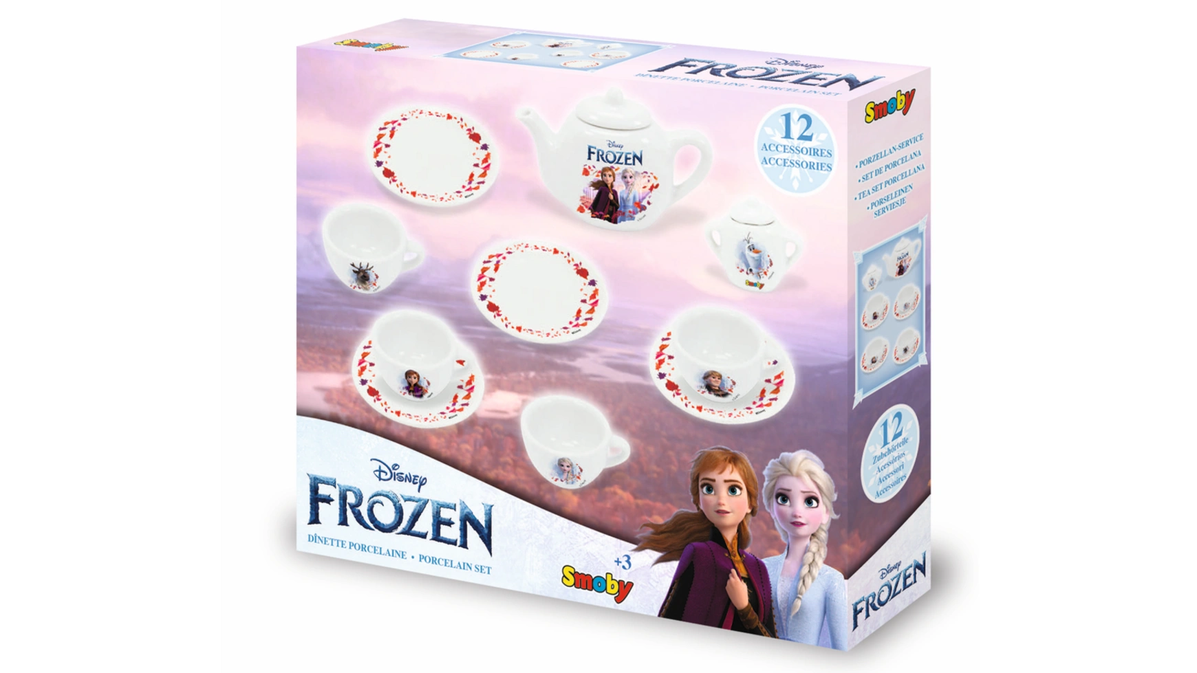 Roleplay набор фарфоровой посуды frozen 2 Smoby Toys набор посуды чайный большая компания