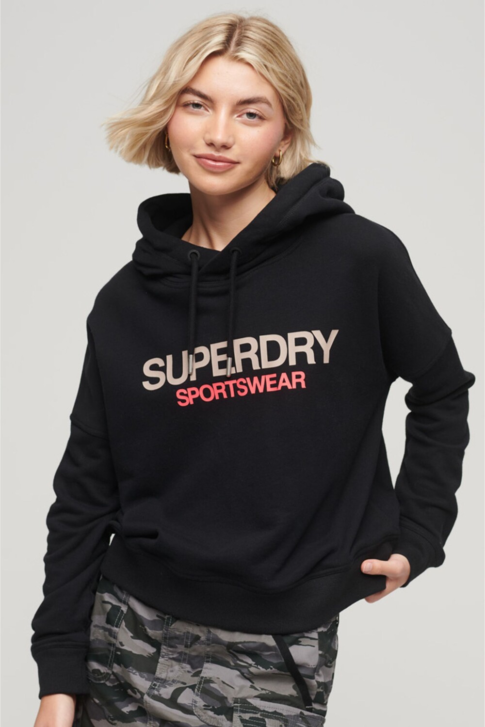 

Свободная толстовка с логотипом Sportswear Superdry, черный