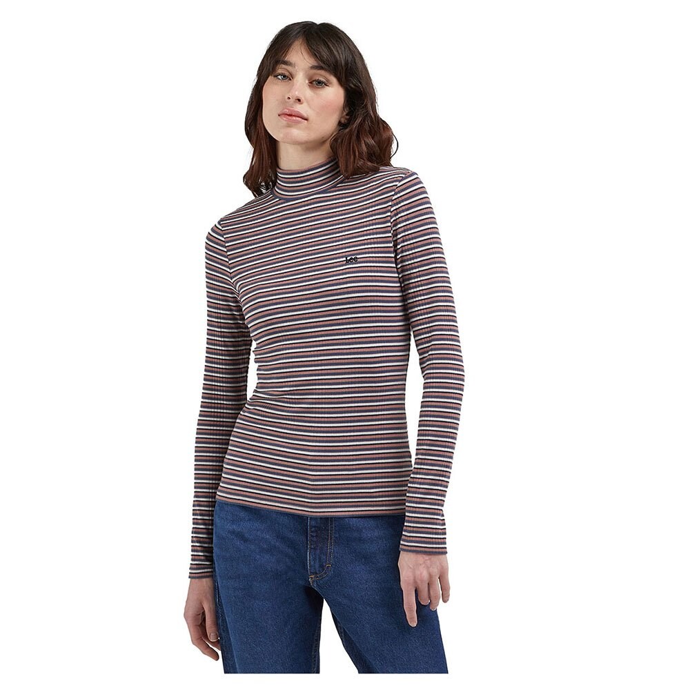 

Футболка с длинным рукавом Lee Ribbed Ls High Neck, красный