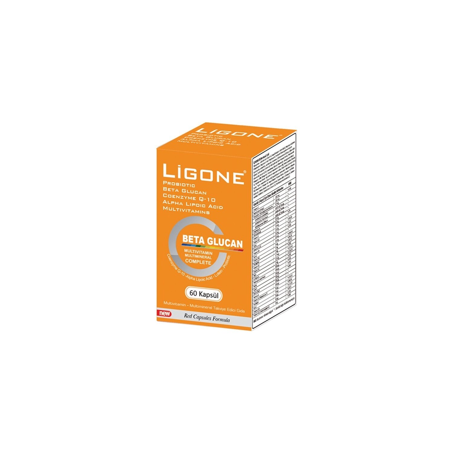 

Бета-глюкан мультивитамин Ligone, 60 капсул