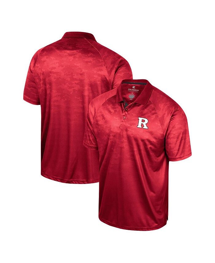 

Мужская рубашка-поло реглан Scarlet Rutgers Scarlet Knights Honeycomb Colosseum, красный