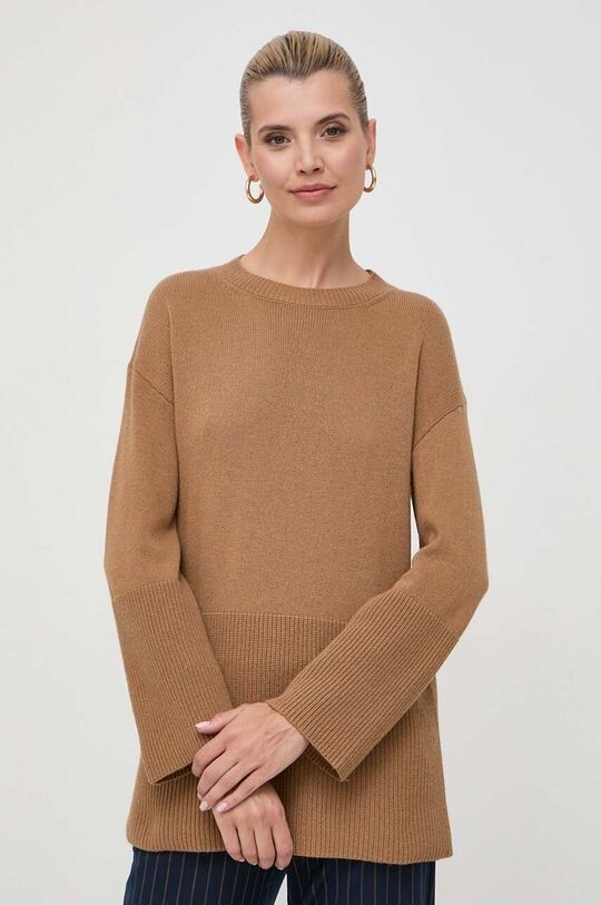 

Свитер из смесовой шерсти Marella, коричневый